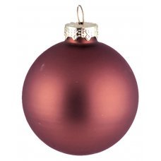 Χριστουγεννιάτικη Γυάλινη Μπάλα Ροζ Ματ (8cm)